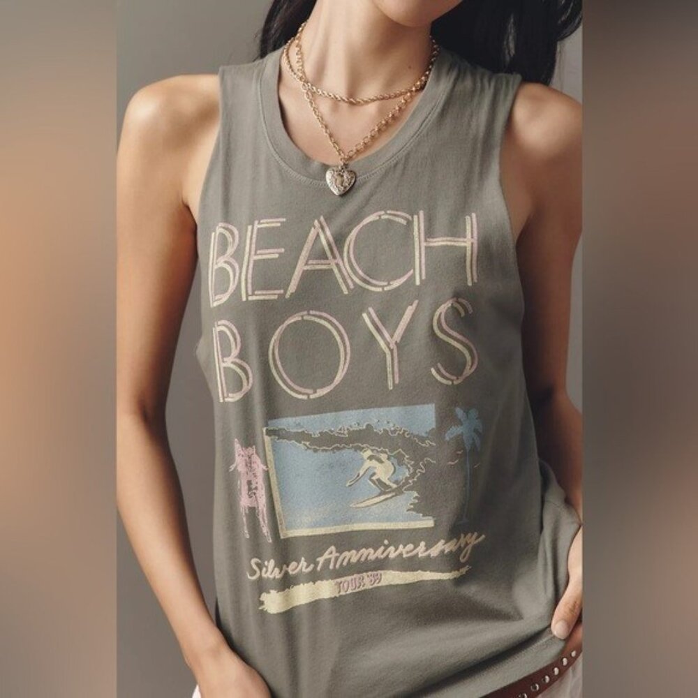 NWT Size M - Letluv 100% Cotton Beach Boys Tank Top (NWT US$ 78)
